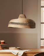 RUPIA Sjenilo za stropnu lampu od prirodnih vlakana s prirodnom i crnom završnom obradom