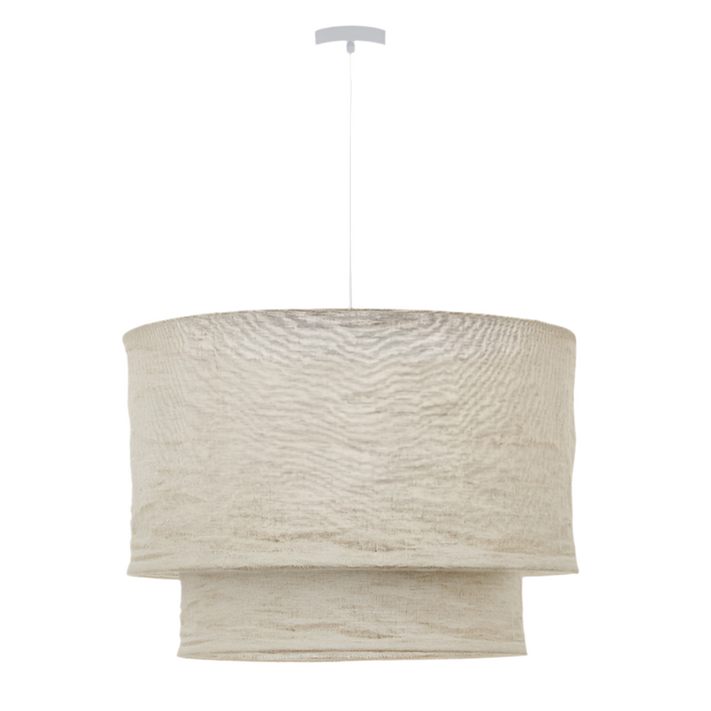 MARIELA Linen ceiling lamp shade in a beige finish