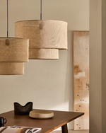 MARIELA Sjenilo za stropnu lampu od lana u bež boji