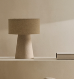 ALGAIDA Stolna lampa od sive tkanine