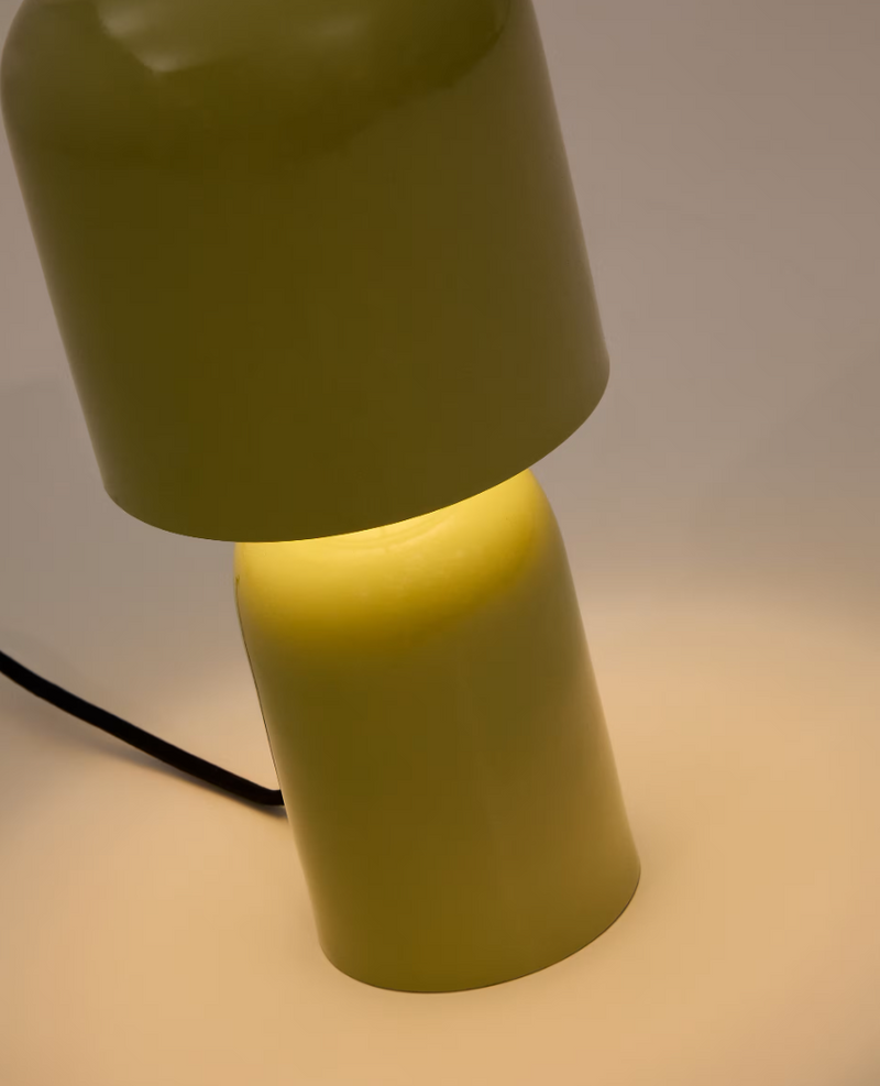 MONZE Table lamp in light green painted metal