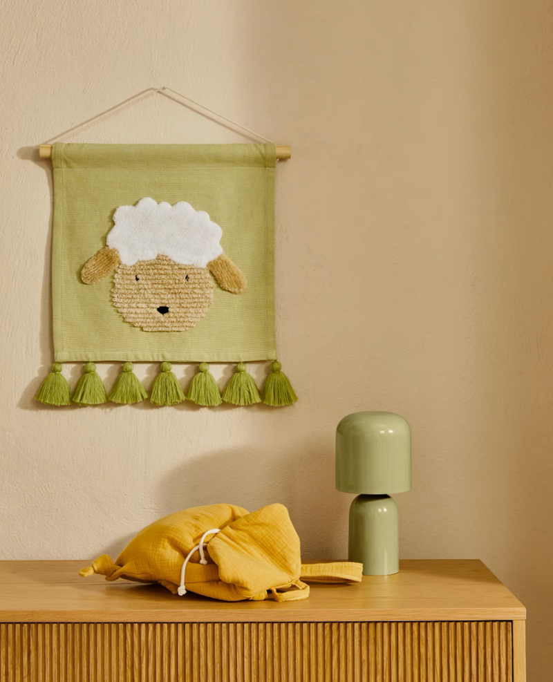 MONZE Table lamp in light green painted metal