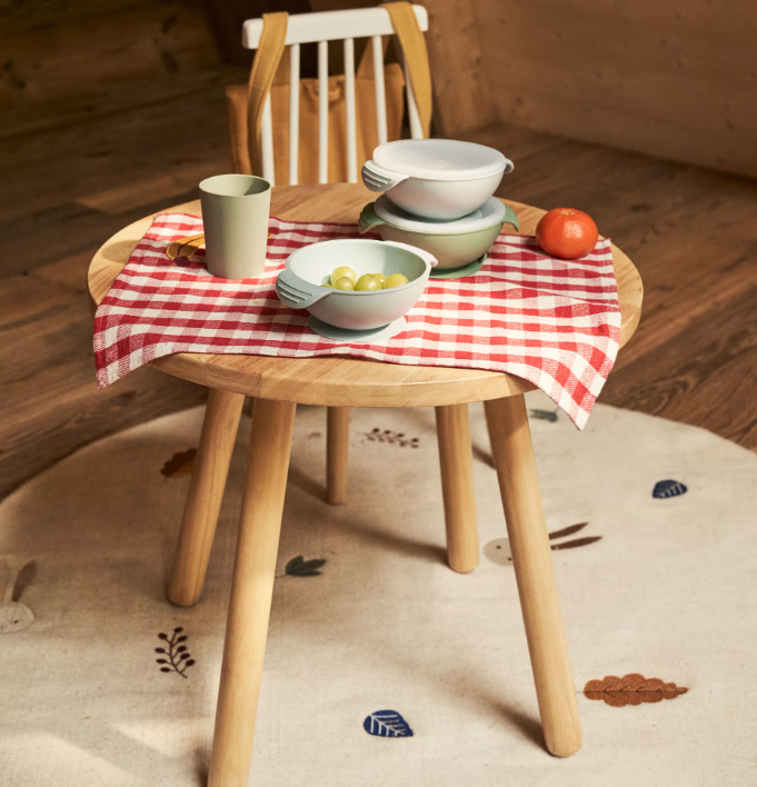DILCIA Dječji stol od punog kaučukovca Ø 55 cm