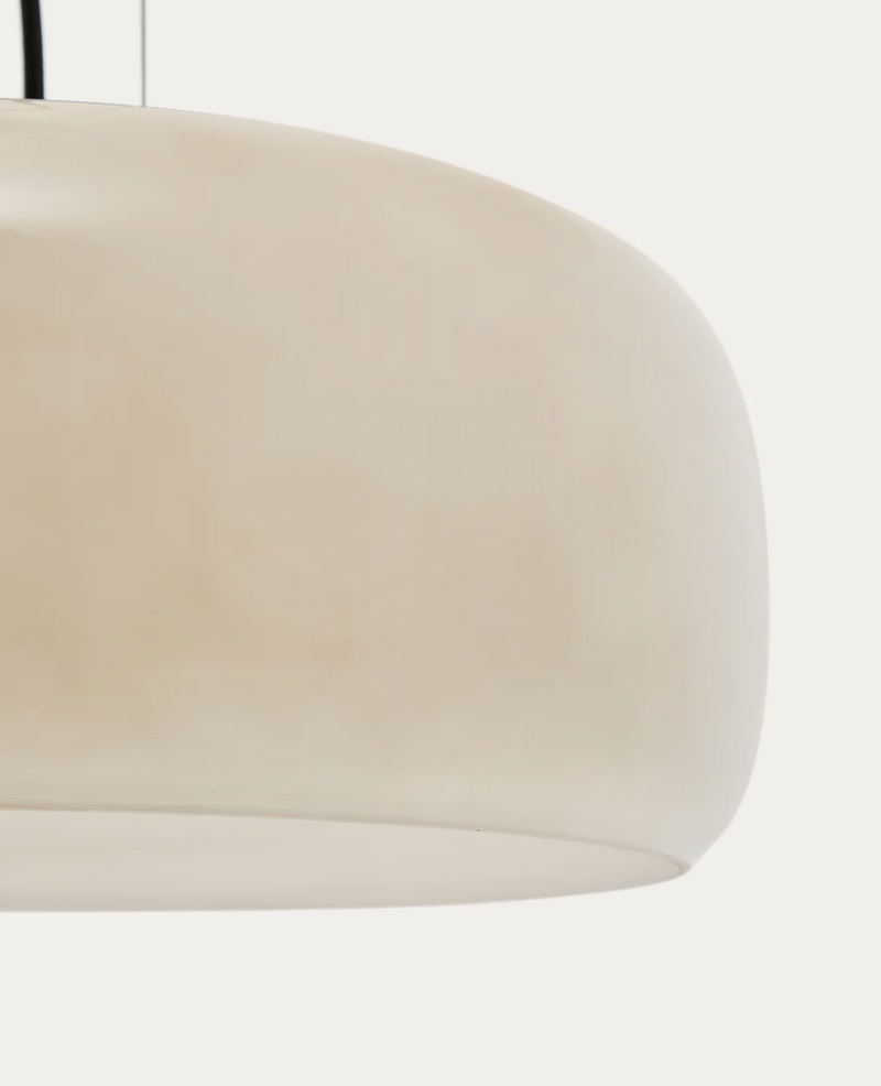 REIG Svijetlosiva, staklena stropna svjetiljka, Ø 38 cm