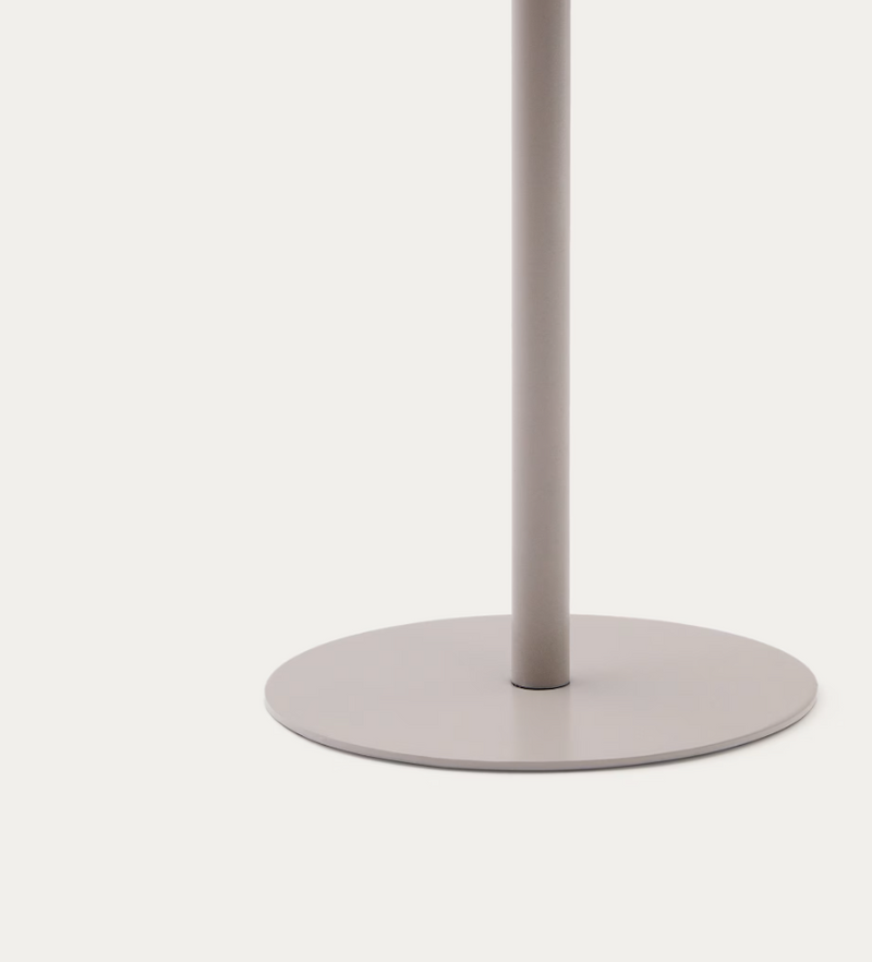 ALDET Vanjska solarna stolna lampa s bež prošaranim užetnim kabelom i bež metalnim postoljem