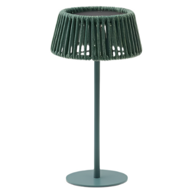 ALDET Vanjska solarna stolna lampa s tirkiznim užetnim kabelom