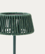 ALDET Vanjska solarna stolna lampa s tirkiznim užetnim kabelom