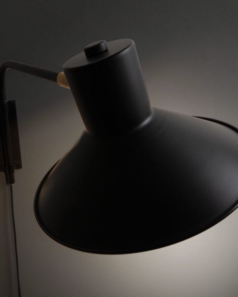 ARIA Mala zidna svjetiljka od čelika s crnom završnom obradom