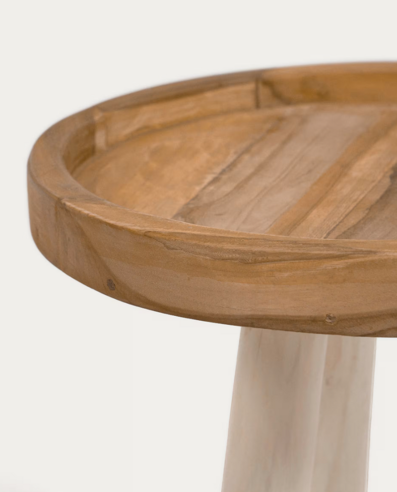 GLENDA Okrugli pomoćni stolić od punog tikovine, Ø 35 cm
