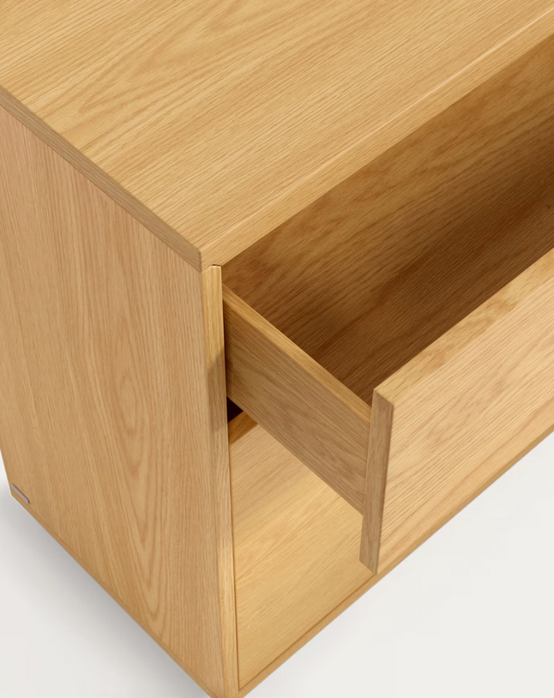 ABILEN komoda s 3 ladice od hrastovog furnira, 90 x 75 cm, FSC™ certifikat