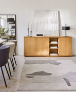 ABILEN oak wood veneer 3 door sideboard, 180 x 75 cm FSC 100%