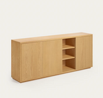 ABILEN oak wood veneer 3 door sideboard, 180 x 75 cm FSC 100%