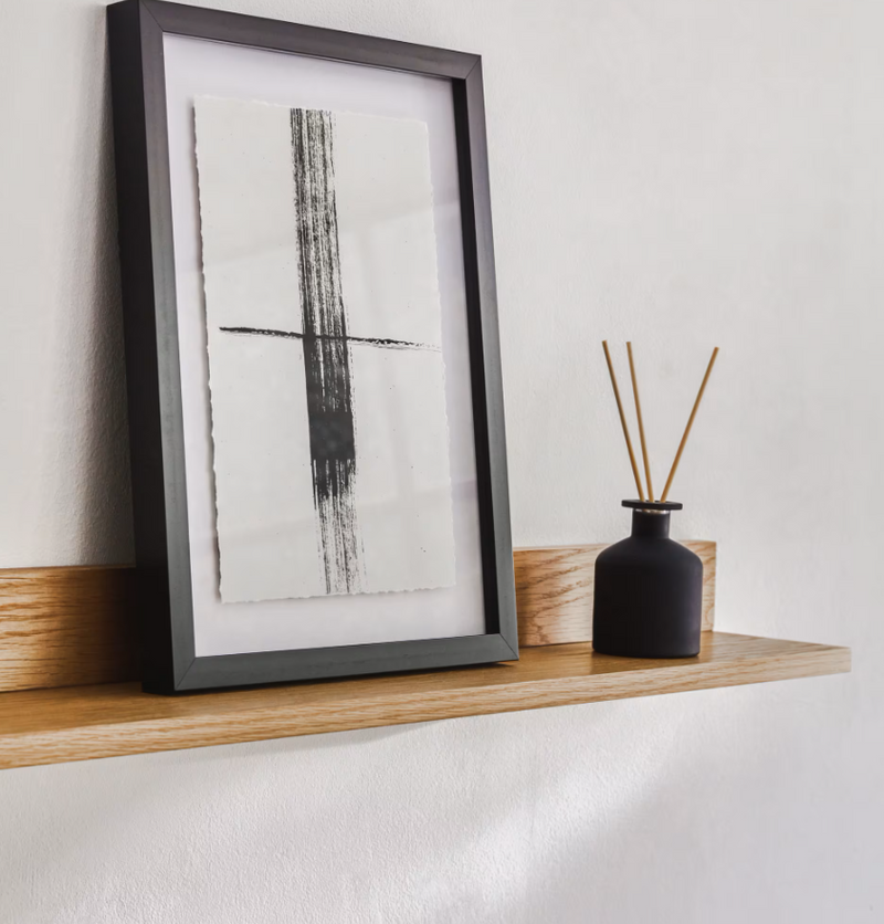 ABILEN Polica od hrastovog furnira s prirodnom završnom obradom, 80 x 15 cm, FSC™ 100% certificirana