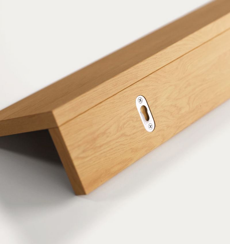 ABILEN Polica od hrastovog furnira s prirodnom završnom obradom, 80 x 15 cm, FSC™ 100% certificirana