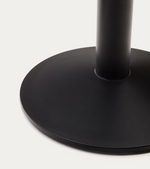 ESILDA High table in natural finish melamine with metal leg in a painted black finish, 60x60x96cm