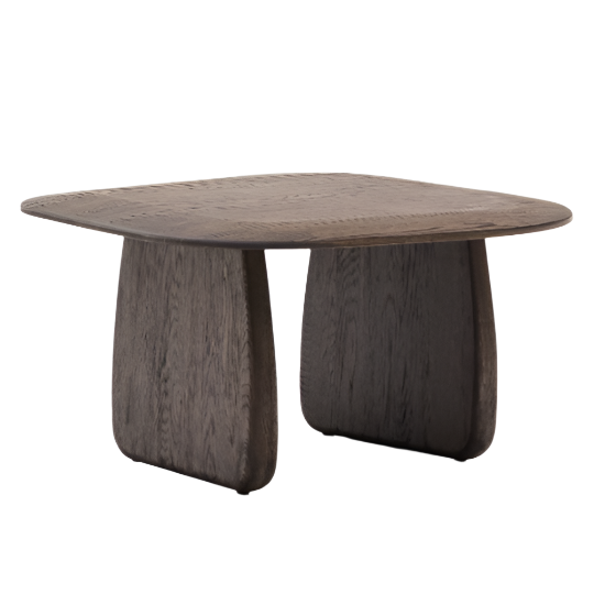 PIRITA Pomoćni stolić izrađen od masivnog hrastovog drva u tamnoj boji, 70,6 x 70 cm FSC 100%