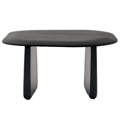 PIRITA pomoćni stolić izrađen od masivnog hrastovog drva u crnoj boji, 70,6 x 70 cm FSC 100%