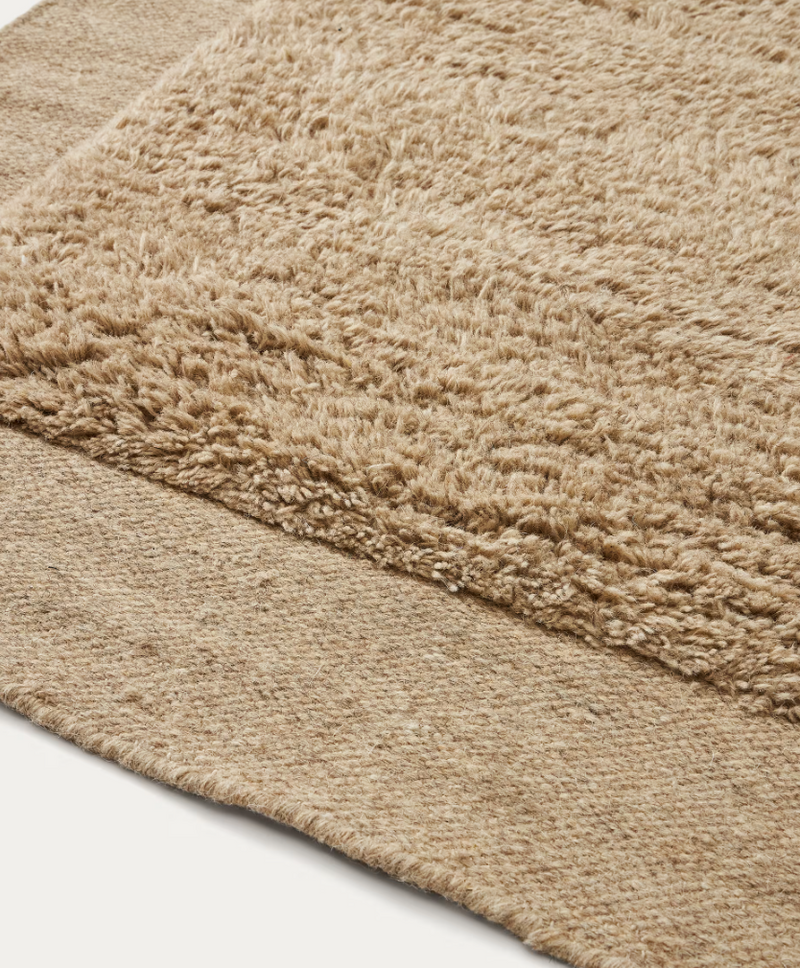 MARELY Bež vuneni tepih 160 x 230 cm