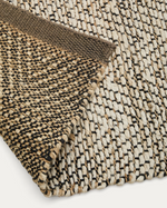 ARPE Beige jute jacquard rug 160 x 230cm