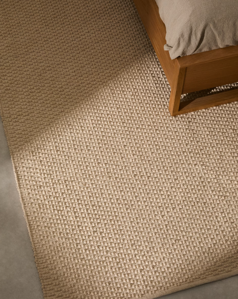 MASCARELL Bijeli tepih od pamuka i poliestera 160 x 230 cm