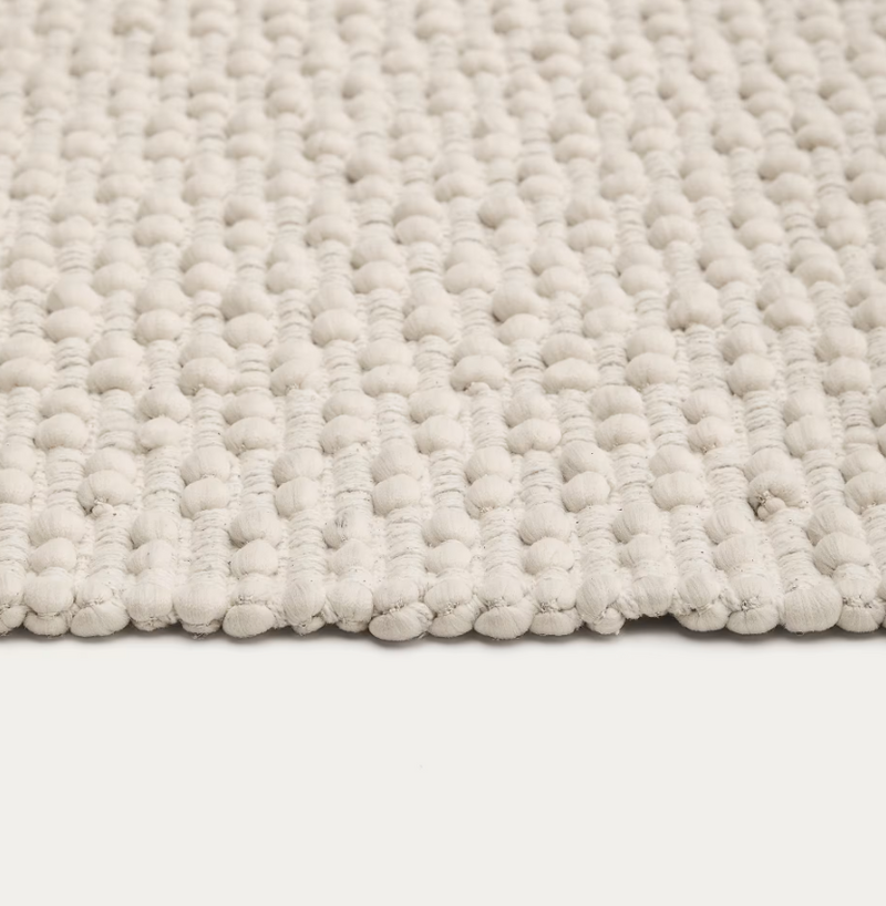 MASCARELL Bijeli tepih od pamuka i poliestera 160 x 230 cm