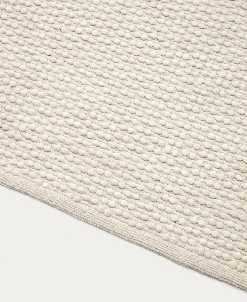 MASCARELL Tepih, pamuk i poliester u bijeloj boji, 200 x 300 cm