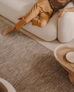 MALENKA Smeđi vuneni tepih 200 x 300 cm