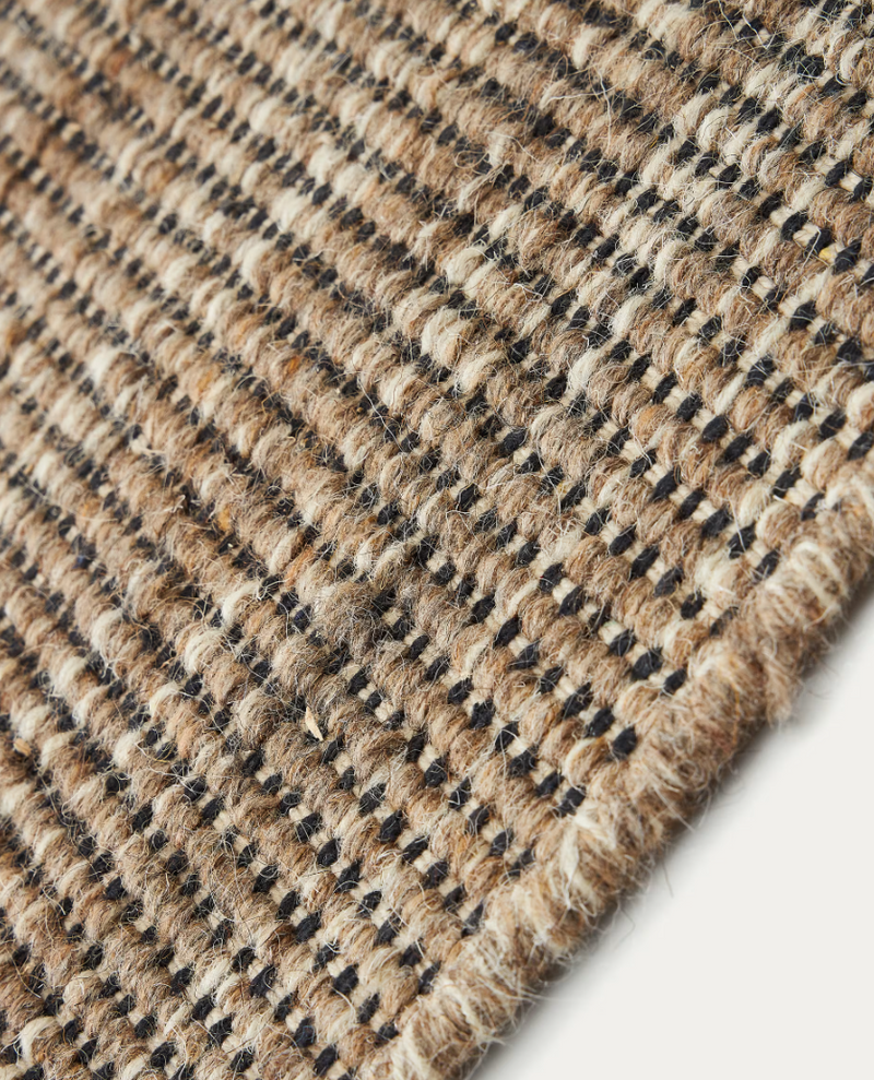 MALENKA Smeđi vuneni tepih 200 x 300 cm