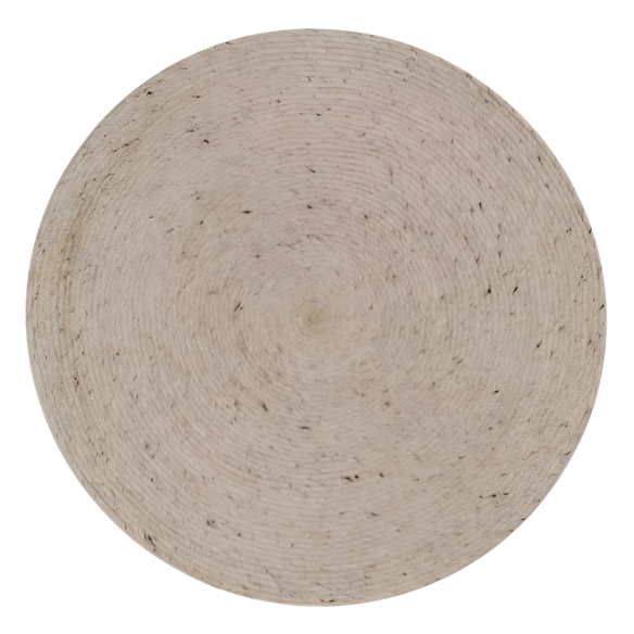 TAKASHI 100% grey wool round rug, Ø 150 cm