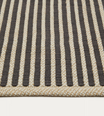 SATANCA Bež i crni prugasti tepih od sintetičkih vlakana 160 x 230 cm