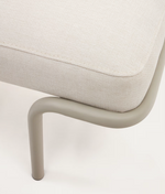 COMPO Klupa u bež šenil boji i bež metalnoj konstrukciji, 130 cm