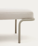 COMPO Klupa u bež šenil boji i bež metalnoj konstrukciji, 130 cm