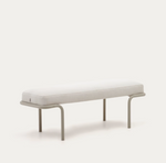 COMPO Klupa u bež šenil boji i bež metalnoj konstrukciji, 130 cm