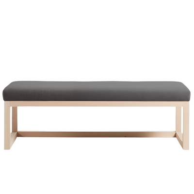 LOYA Klupa od punog bukovog drva u crnoj boji, 128 cm