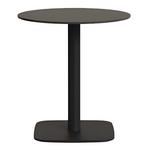 DINA Round outdoor table in black with metal legal in a painted black finish, Ø 68x70 cm