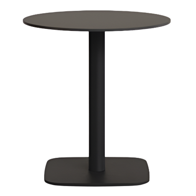 DINA Round outdoor table in black with metal legal in a painted black finish, Ø 68x70 cm