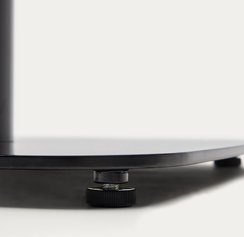 DINA Round outdoor table in black with metal legal in a painted black finish, Ø 68x70 cm