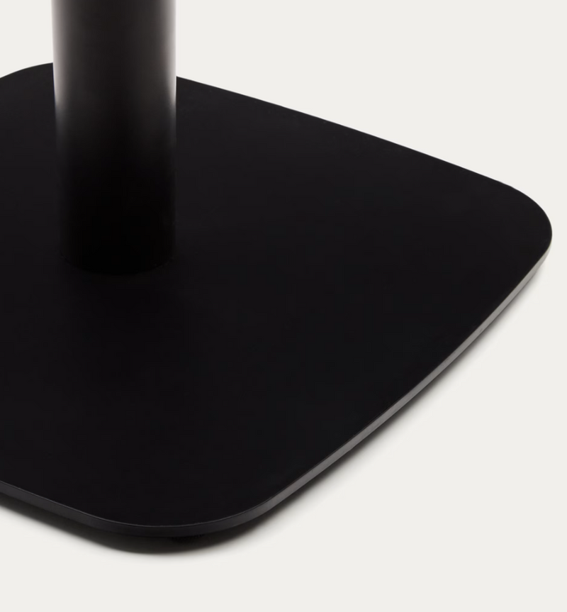 DINA Round outdoor table in black with metal legal in a painted black finish, Ø 68x70 cm