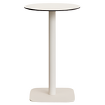 DINA High round outdoor table in white with metal leg in a painted white finish, Ø 60 x 96 cm