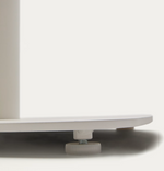 DINA High round outdoor table in white with metal leg in a painted white finish, Ø 60 x 96 cm