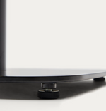 DINA High round table in natural finish melamine with metal leg in a painted black finish, Ø 60x96 cm