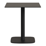 DINA Outdoor table in black with metal legal in a painted white finish, 68 x 68 x 70 cm