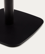 DINA Outdoor table in black with metal legal in a painted white finish, 68 x 68 x 70 cm