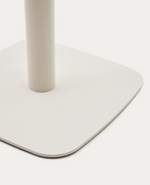 DINA Outdoor table in white with metal leg in a painted white finish, 68 x 68 x 70 cm