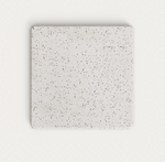 SAURA High bar table in white terrazzo with a white terrazzo top, 95 x 70 x 70 cm