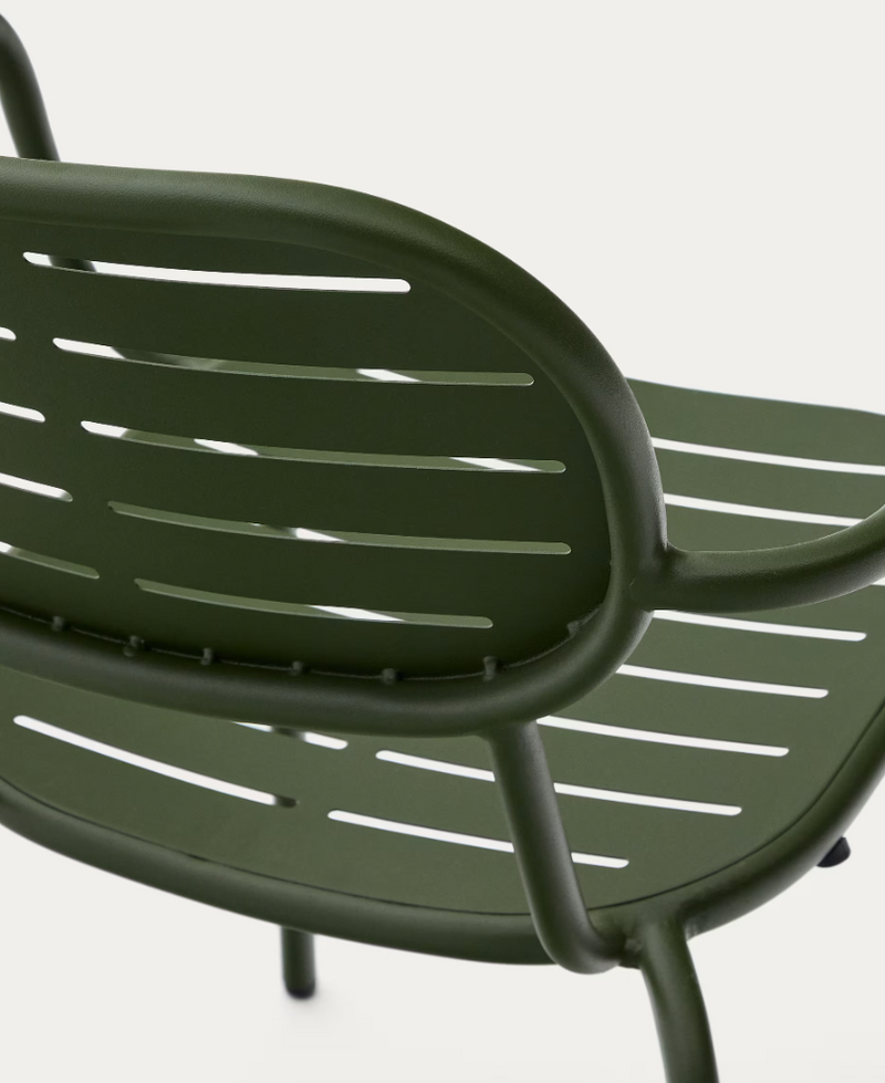 BRAI Vrtna stolica koja se može slagati s naslonima za ruke od zelenog pocinčanog čelika