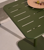 BRAI Outdoor table in green galvanised steel 70 x 70cm