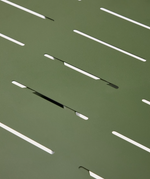 BRAI Outdoor table in green galvanised steel 70 x 70cm