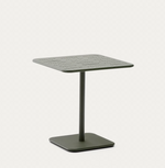 BRAI Outdoor table in green galvanised steel 70 x 70cm