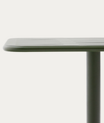 BRAI Outdoor table in green galvanised steel 70 x 70cm